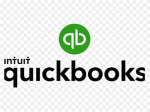 QuickBooks logo with a green circle containing the letters "qb" and the words "intuit quickbooks" in black text below, featured alongside Onyx Graphics to highlight seamless integration with RIP Software for efficient cutting workflows.