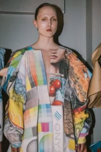 From Test Print to Runway 4 Backstage view of wearable art garment created from a repurposed Onyx quality control print.