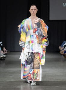 From Test Print to Runway 3 Runway garment created by fashion designer Miłosz Jon using a repurposed ONYX color control print.